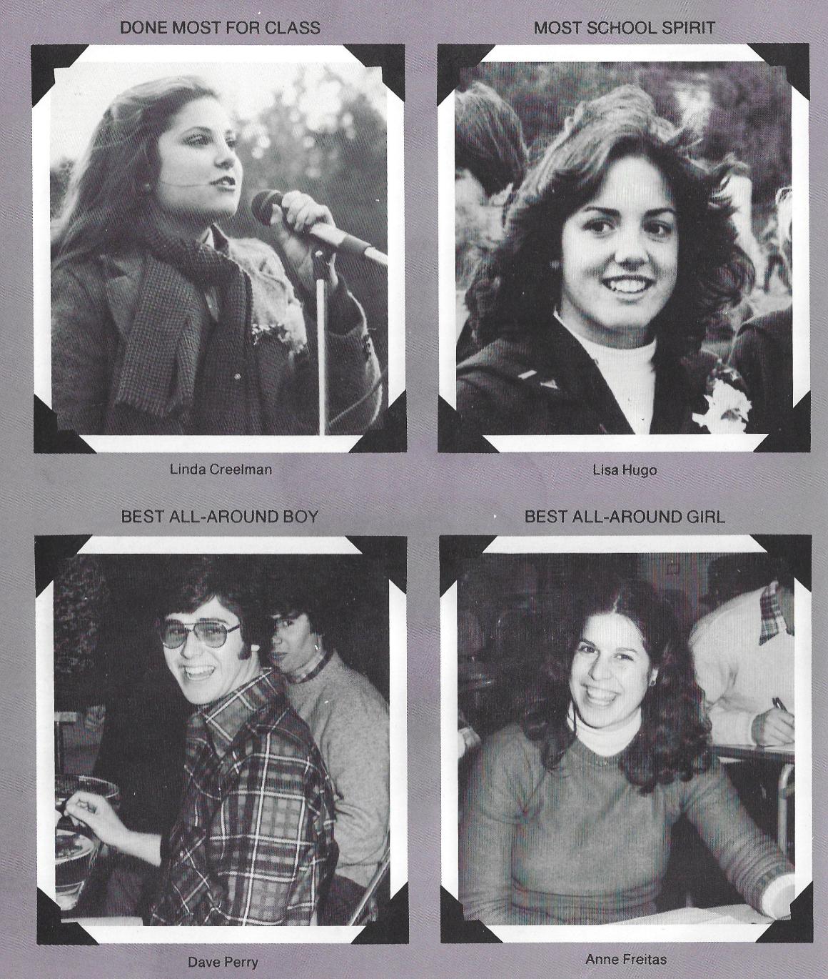 Wachusett Regional High School Yearbook - Linda Creelman, Lisa Hugo, Dave Perry, Anne Freitas