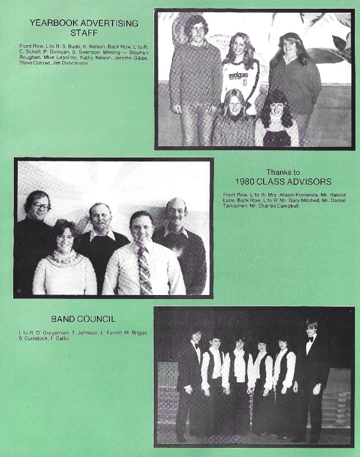 Wachusett Regional High School Class of 1980 Clubs - Yearbook Staff, Band Council