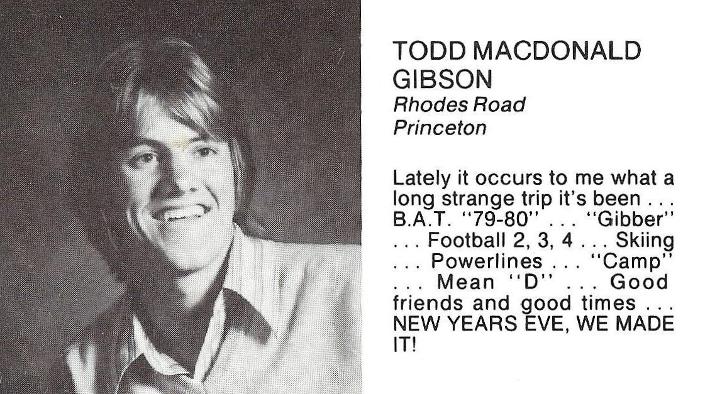 Todd MacDonald Gibson Wachusett Regional High School Departed 2/27/2004