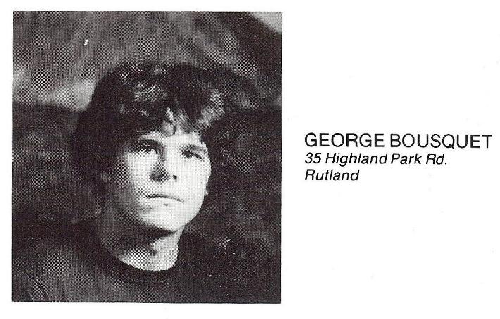 Wachusett Regional High School Class of 1980 Senior Photos George Bousquet