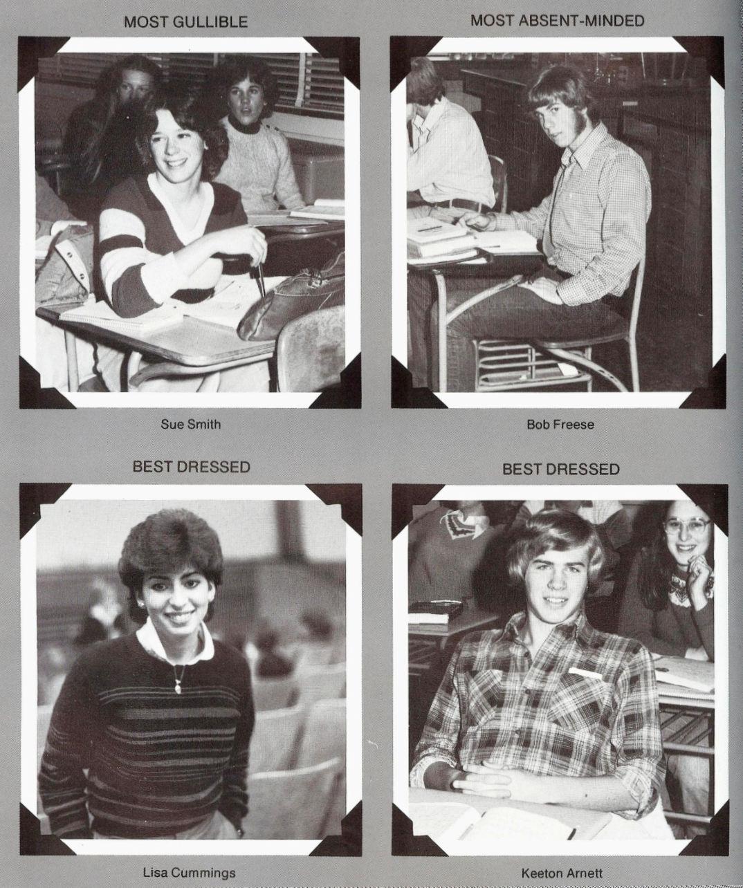 Wachusett Regional High School Class of 1980 - Sue Smith, Robert Freese, Lisa Cummings, Keeton Arnett