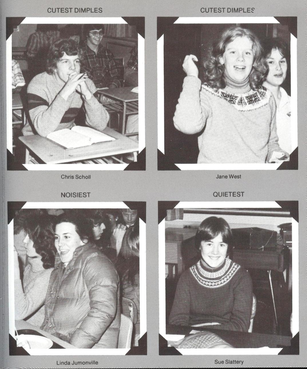 Wachusett Regional High School Class of 1980 - Jane West, Chris Scholl, Sue Slattery, Linda Jumonville